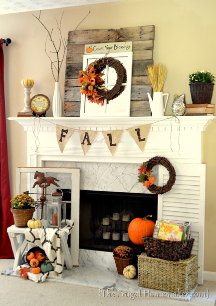 fall decor fall mantel