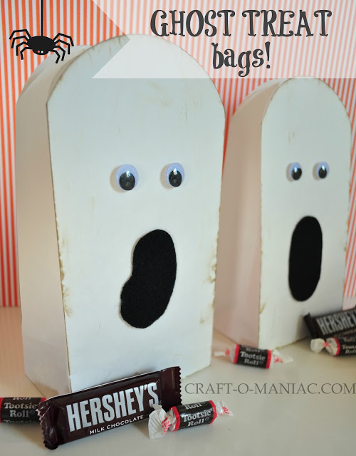 10 minute paper ghost treat bags