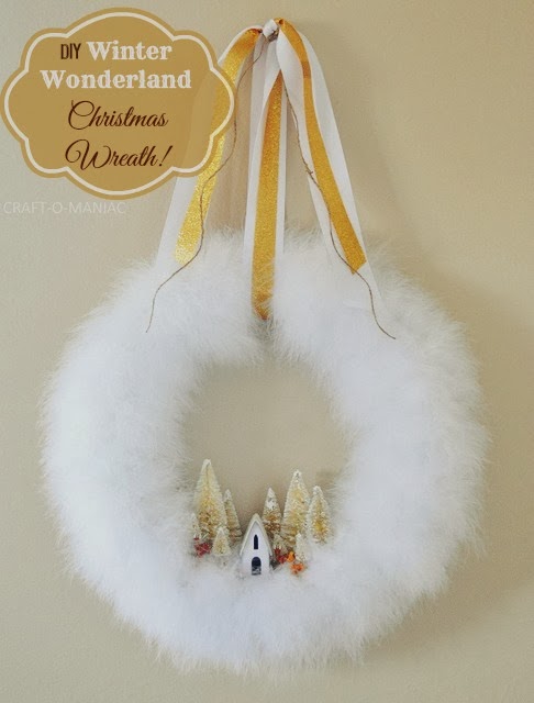 feather boa christmas wreath