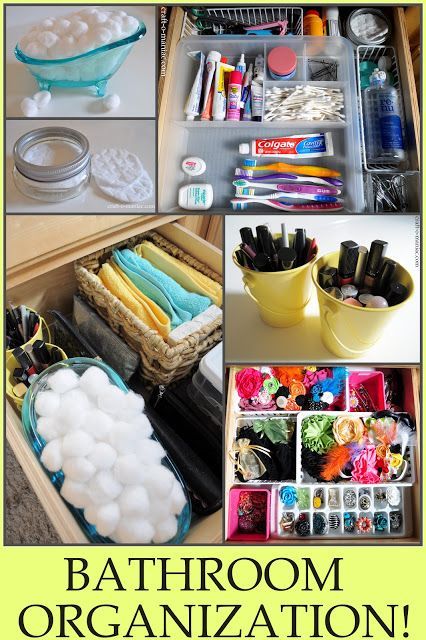 Bathroom drawer organization