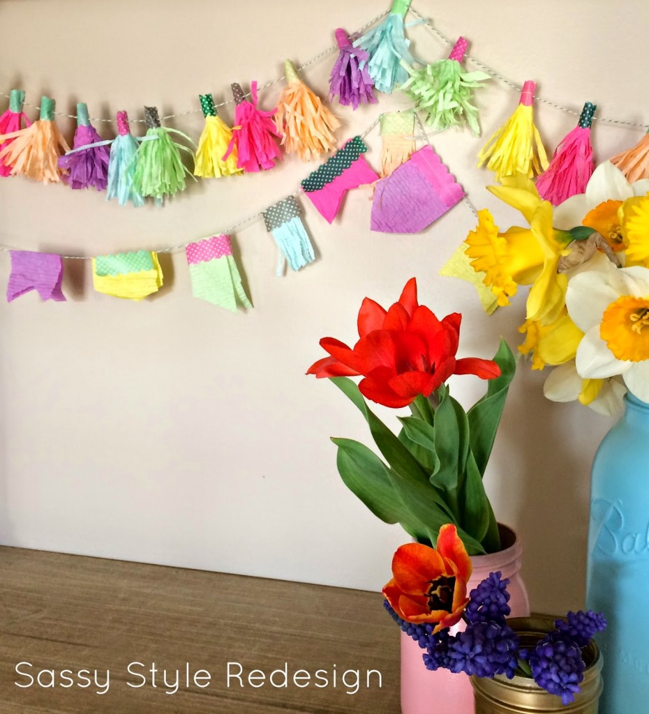 easy craft papertowl garland