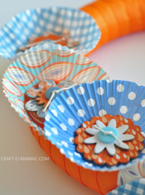 ribbon and cupcake liner wreath3