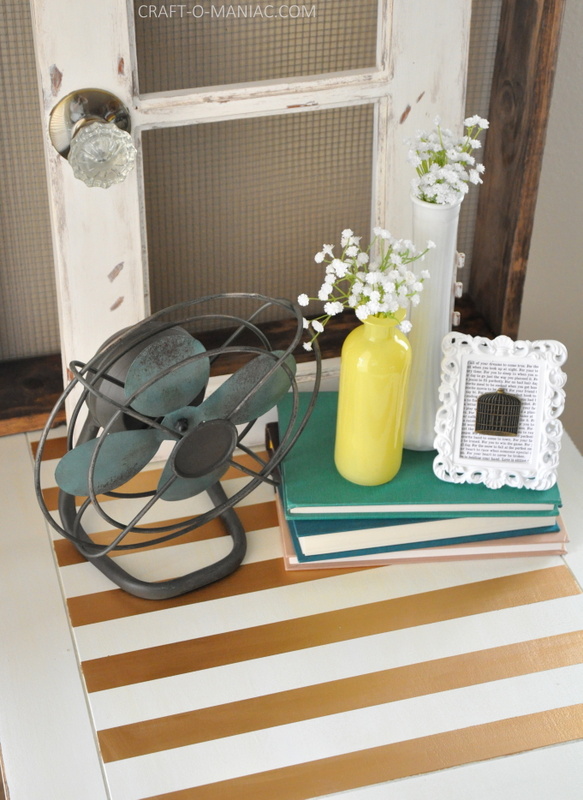 white end table with decor2
