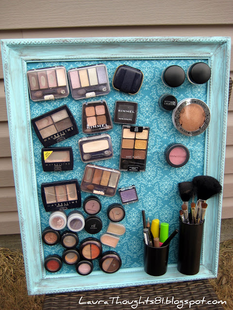 organization diy makeup magnet frame