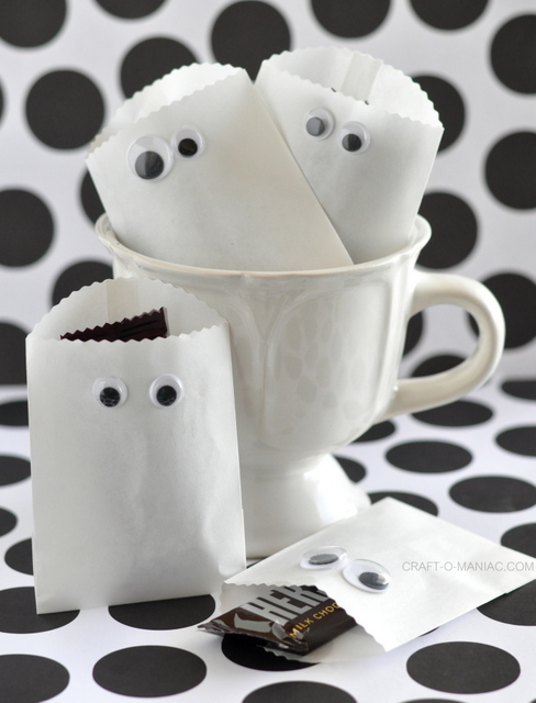 Paper Ghost Favor Bags