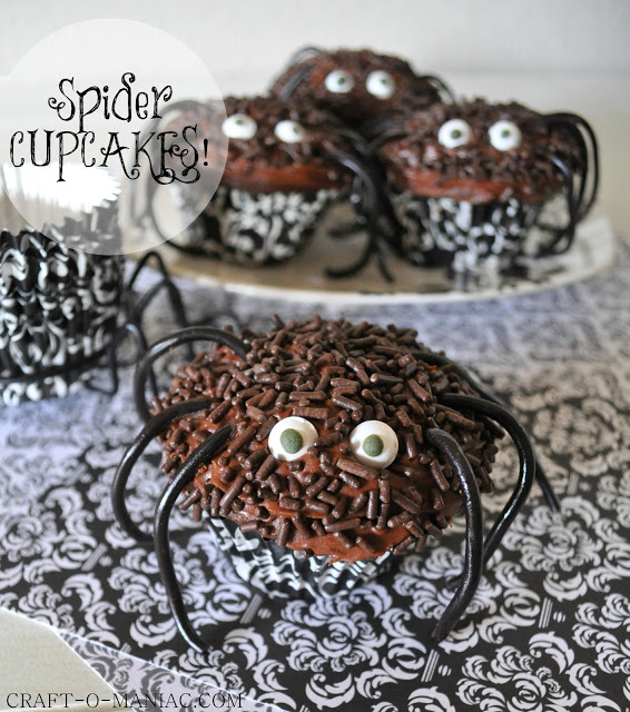 Halloween spider cupcakes