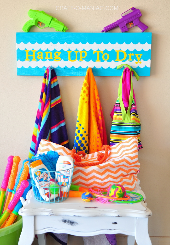 diy summer hang up to dry board 6