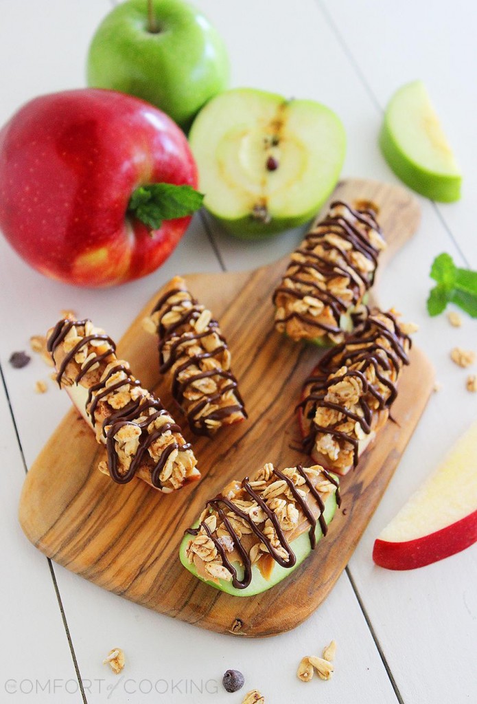 summer snack Chocolate Peanut Butter Granola AppleBites