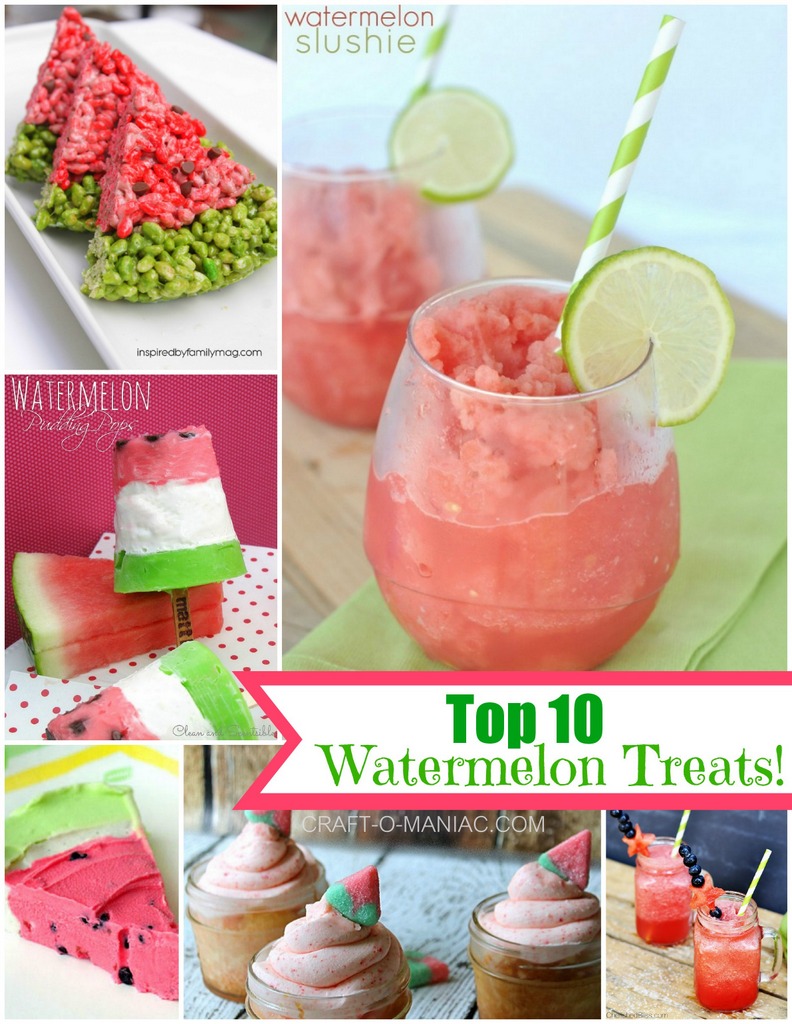 top 10 watermelon treats with text
