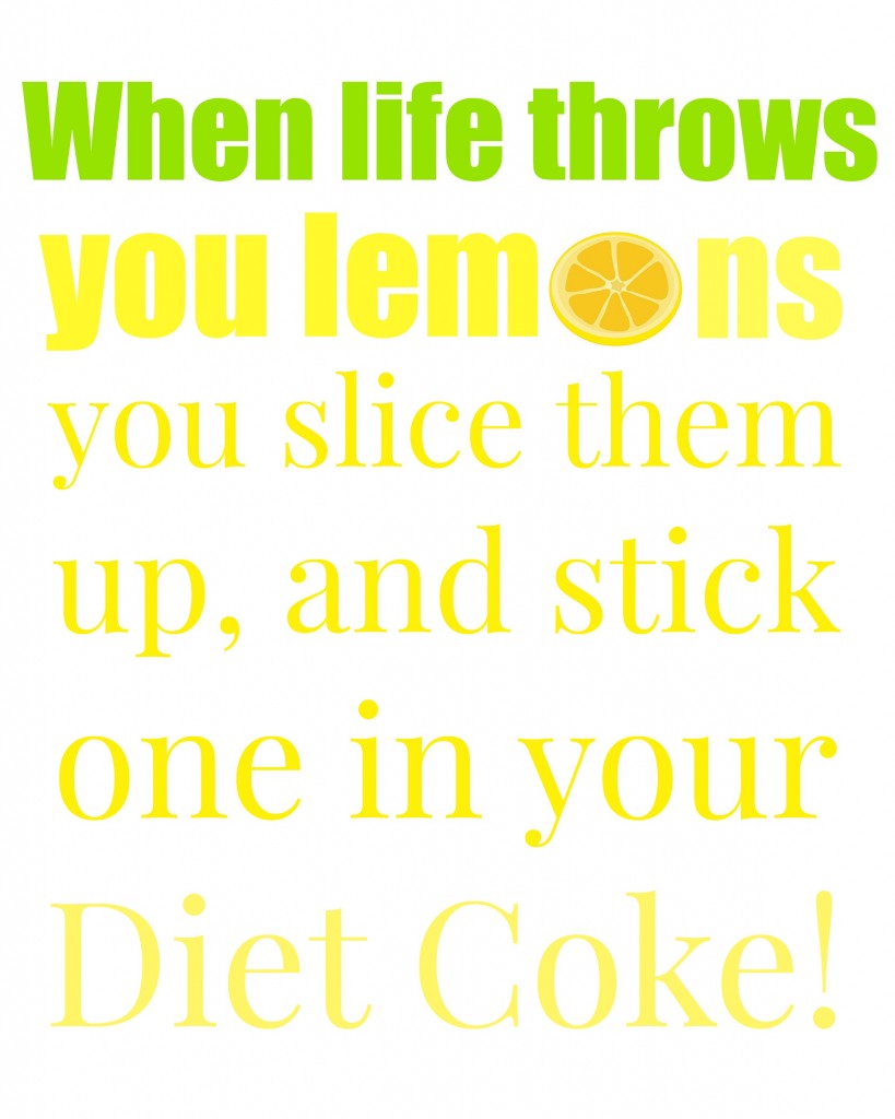 lemons diet coke green yellow