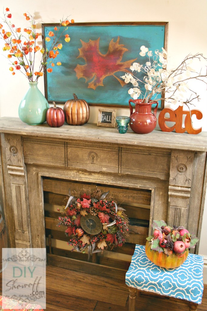 fall decor fall mantel 3