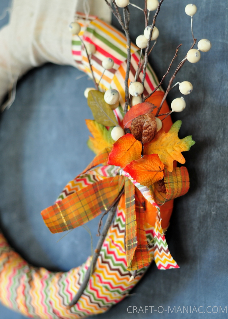fall fabric and twig wreath6