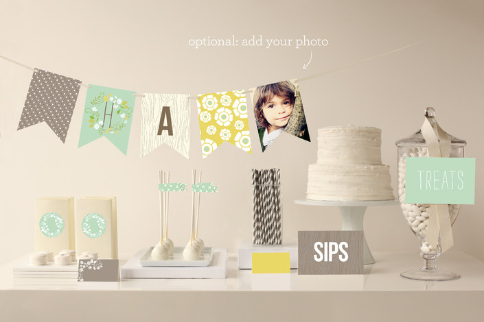 minted party decor