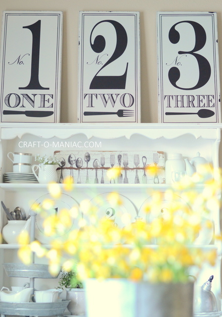 diy rustic kitchen table hutch numbers