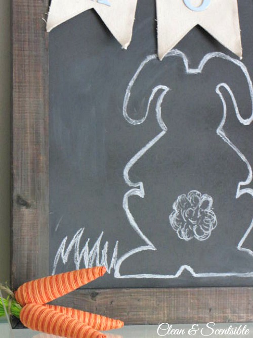 easter crafts bunny chalk bum