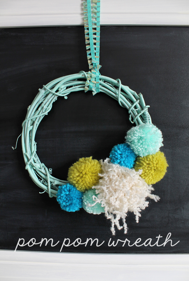 link party pom pom wreath