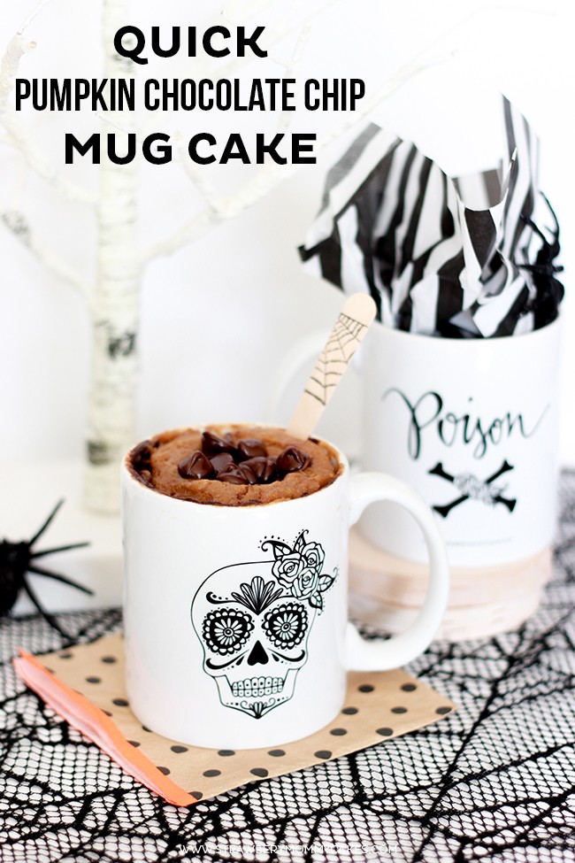 cc chocolate cake in a mug